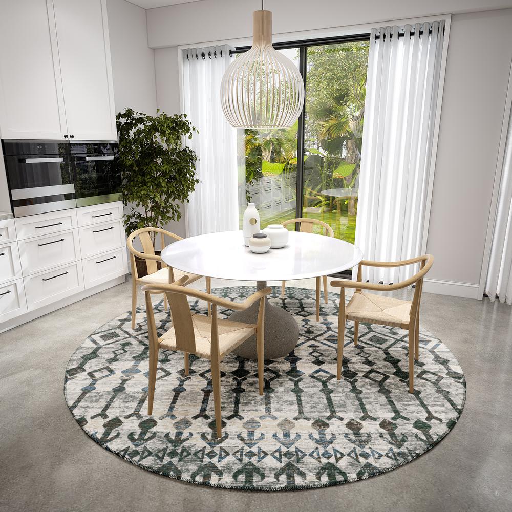 Bravado Ash Transitional Aztec/Incan 8' x 8' Area Rug Ash ABV38