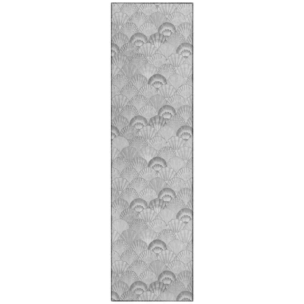 Indoor/Outdoor Surfside ASR32 Gray Washable 2'3" x 7'6" Runner Rug