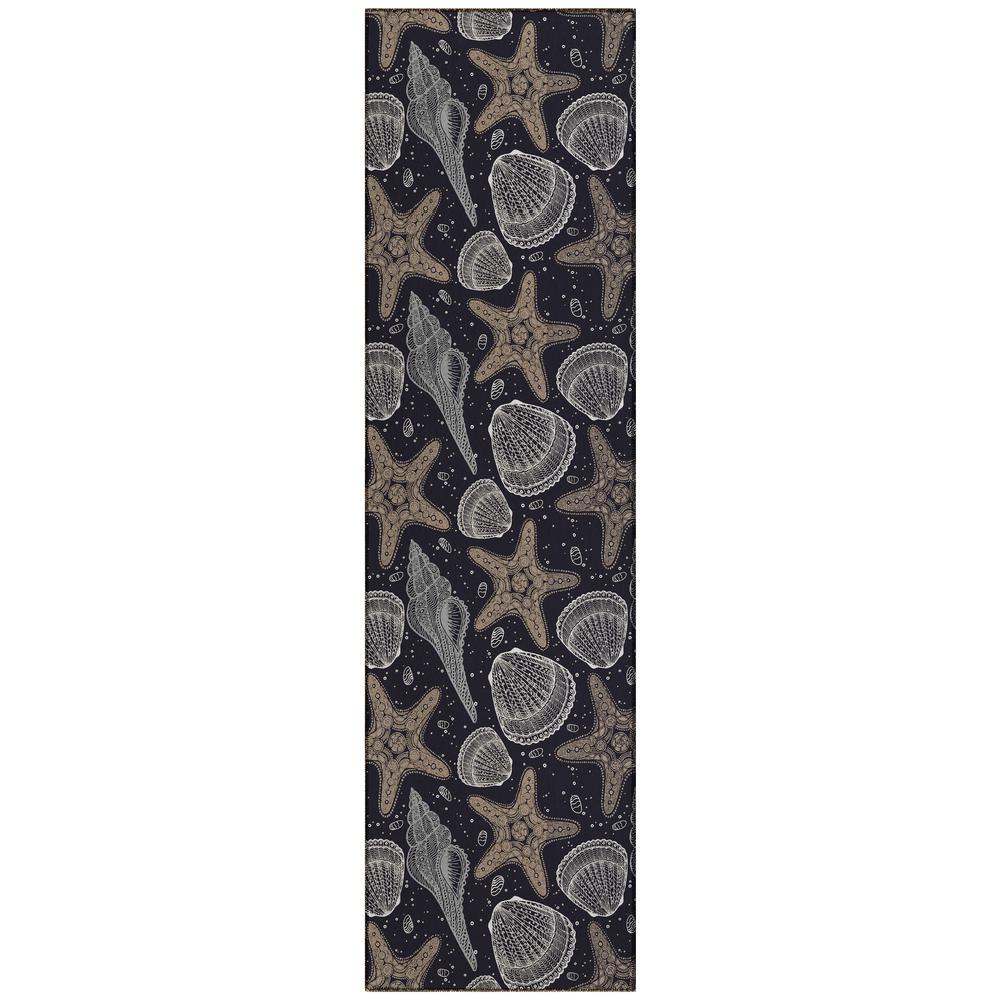 Indoor/Outdoor Surfside ASR34 Midnight Washable 2'3" x 7'6" Runner Rug