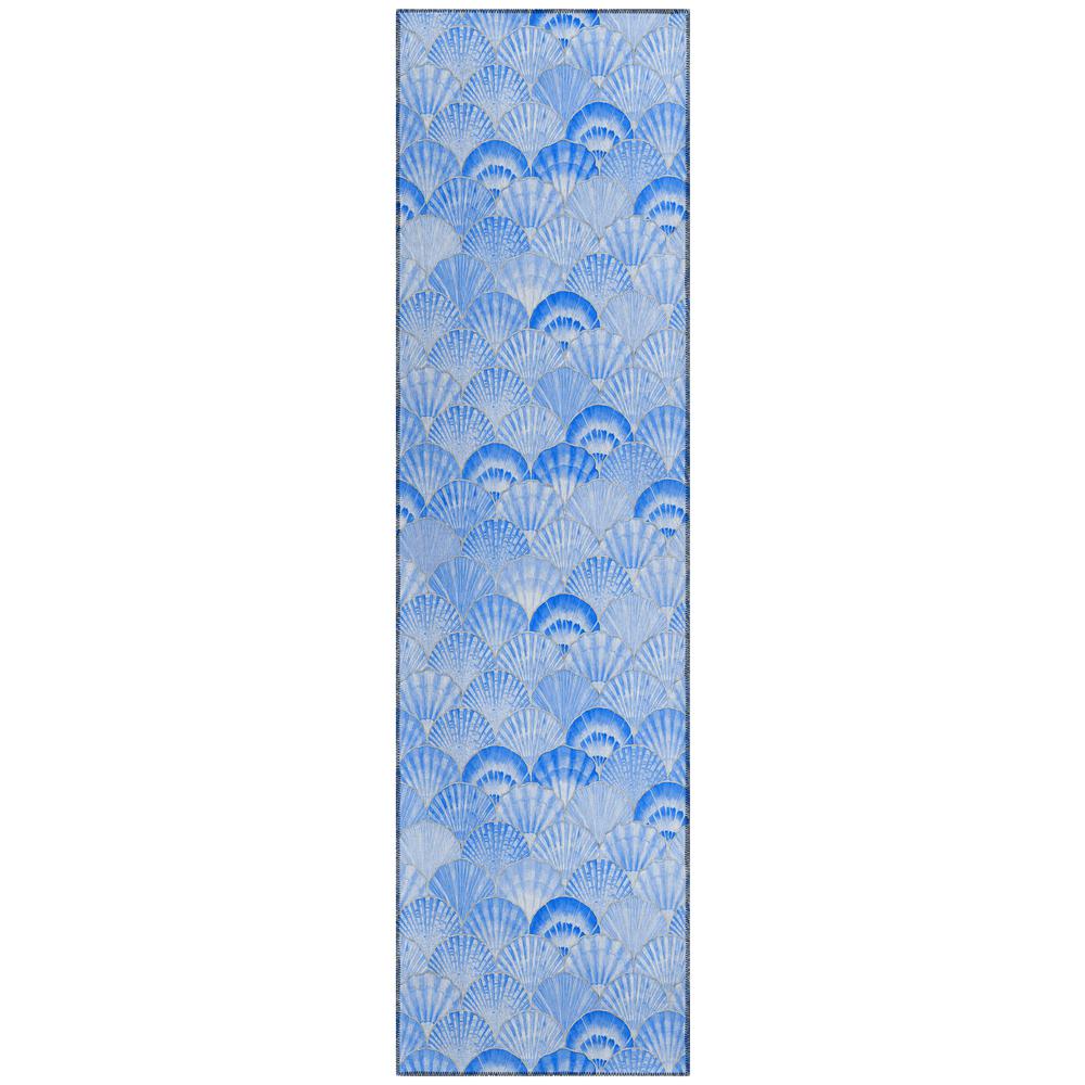 Indoor/Outdoor Surfside ASR32 Blue Washable 2'3" x 7'6" Runner Rug