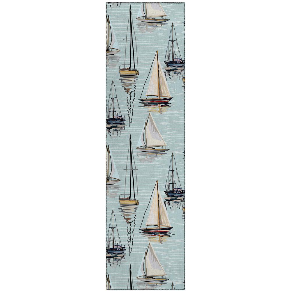 Indoor/Outdoor Harpswell AHP38 Shoreline Washable 2'3" x 7'6" Runner Rug