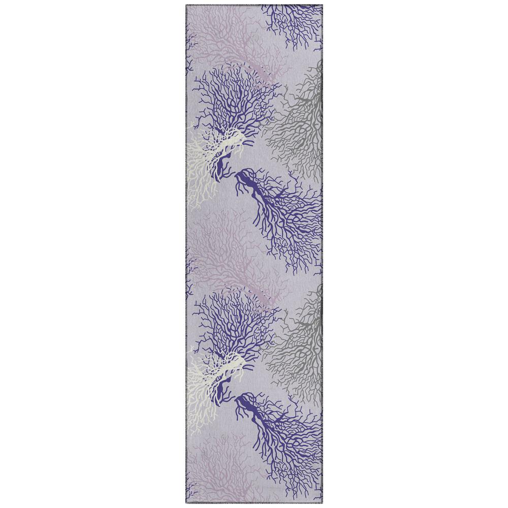 Indoor/Outdoor Surfside ASR33 Purple Washable 2'3" x 7'6" Runner Rug