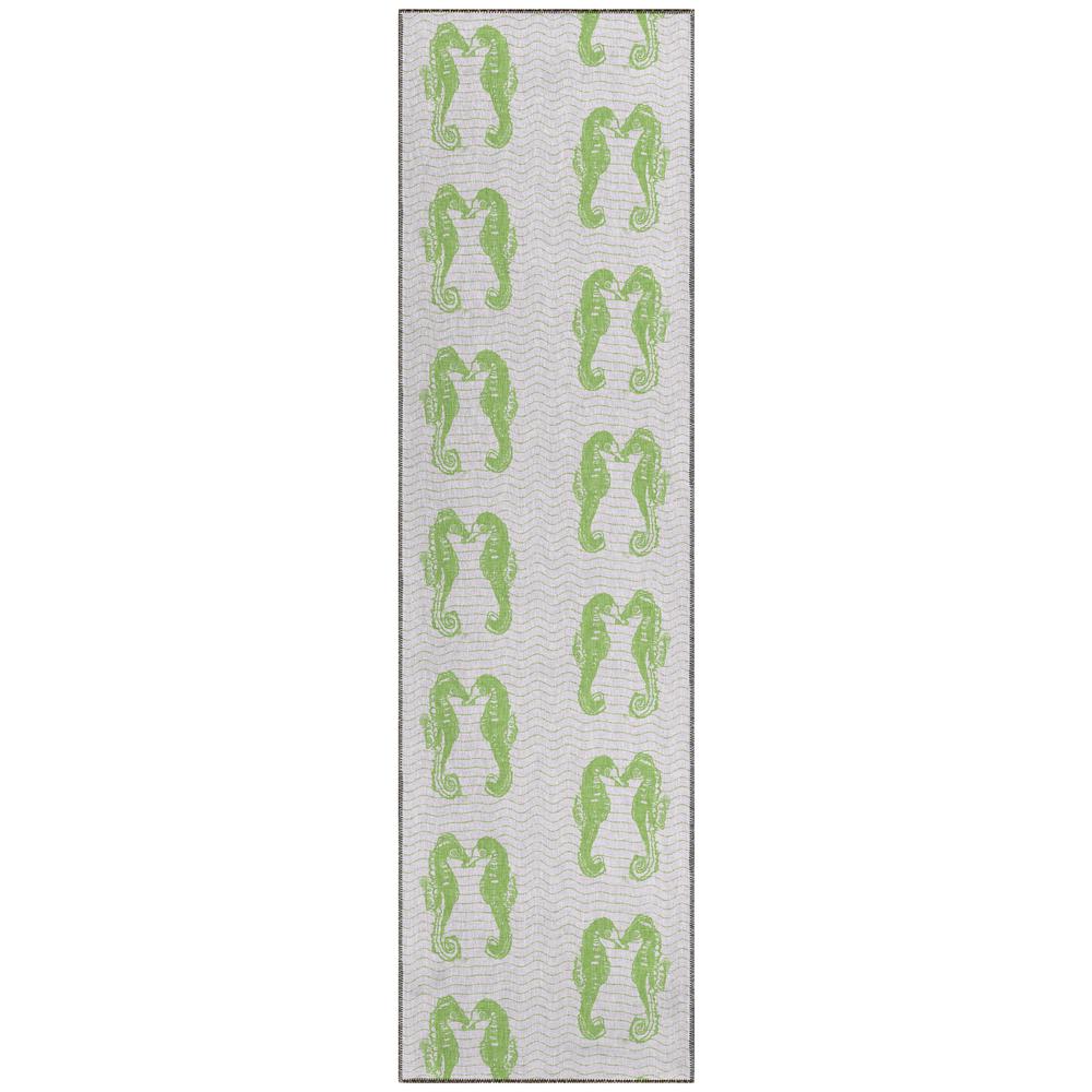 Indoor/Outdoor Surfside ASR45 Green Washable 2'3" x 7'6" Runner Rug