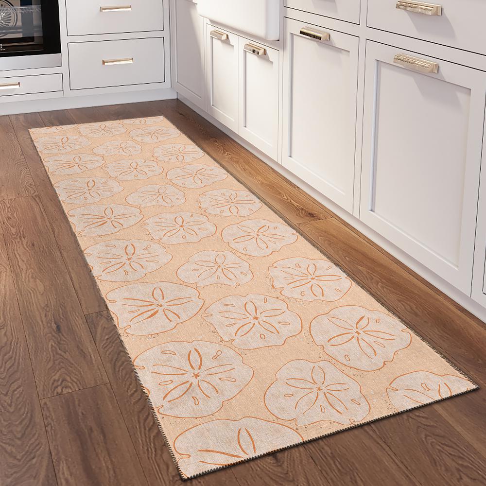 Indoor/Outdoor Surfside ASR40 Nectarine Washable 2'3" x 7'6" Runner Rug