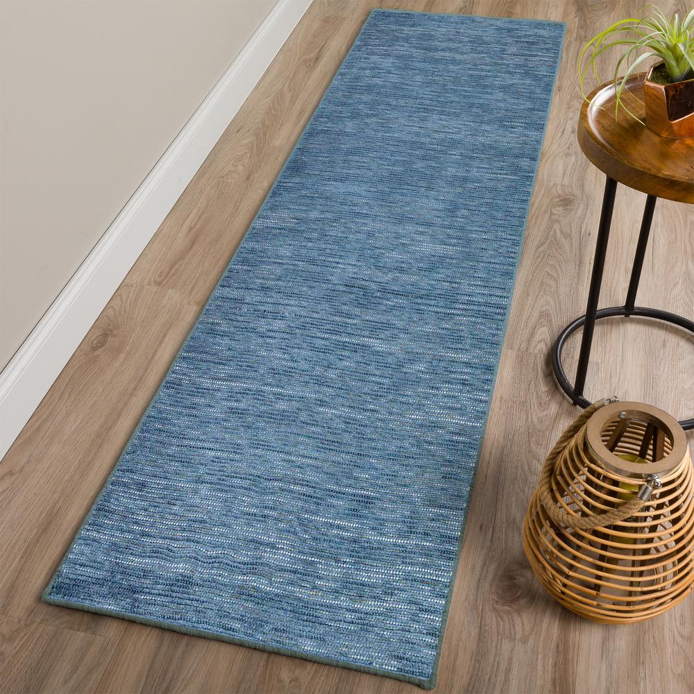 Addison Phoenix Casual Tonal Solid Blue 2’3" x 7'6" Runner Rug