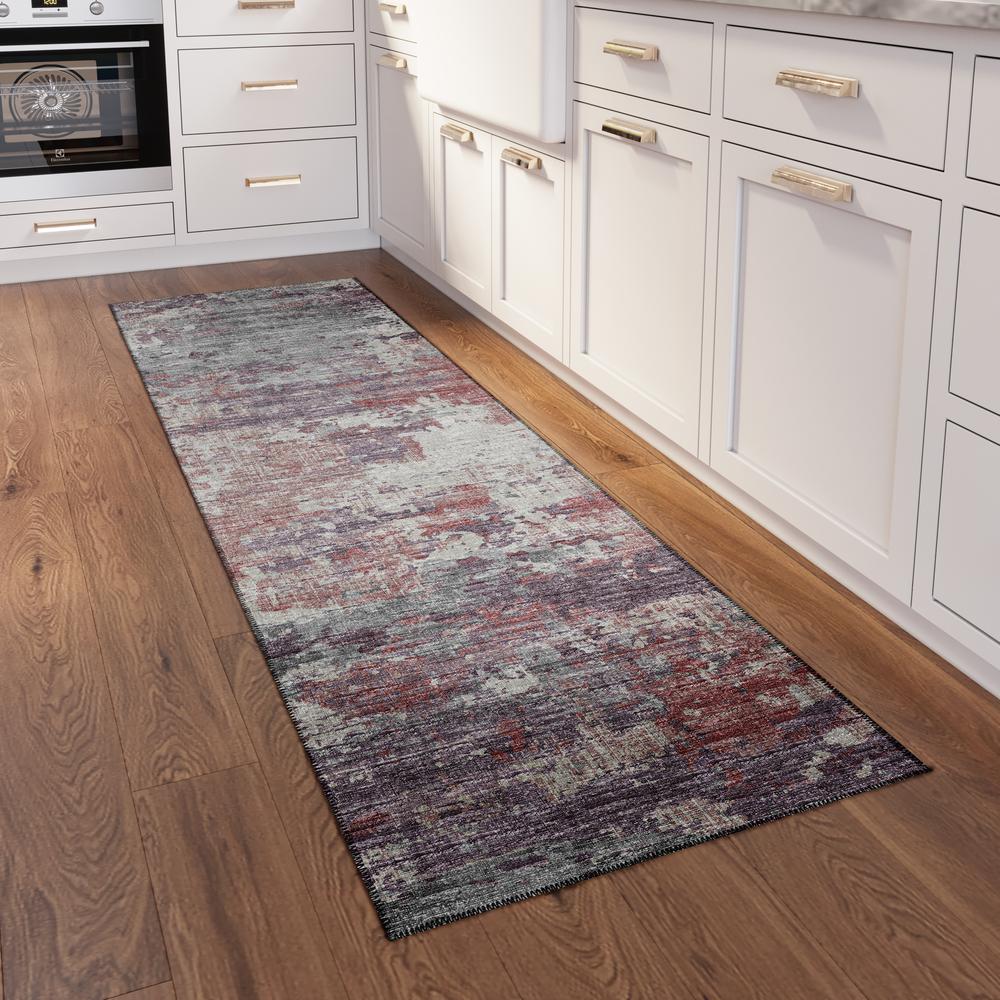 Indoor/Outdoor Accord AAC34 Pink Washable 2'3" x 7'6" Runner Rug