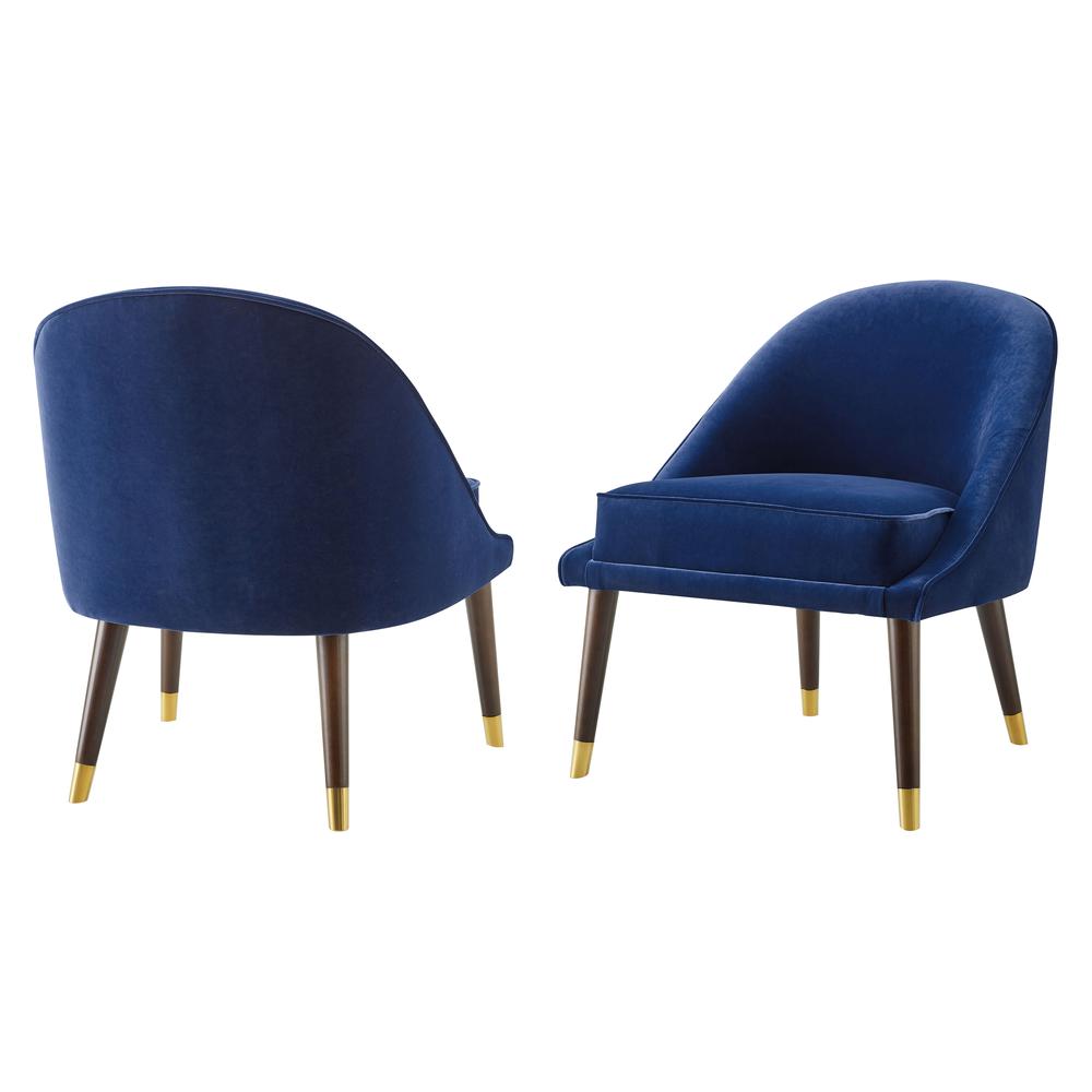 Avalon Velvet Accent Chair - Navy