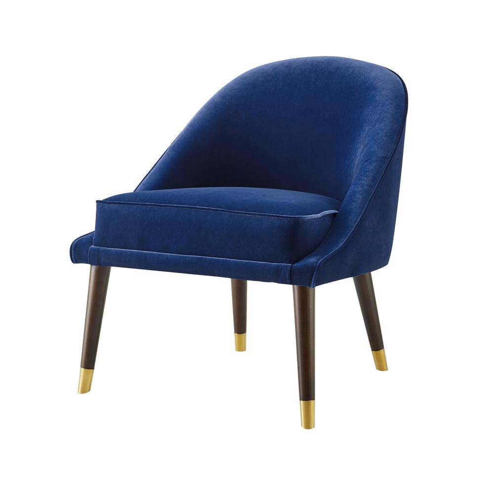 Avalon Velvet Accent Chair - Navy