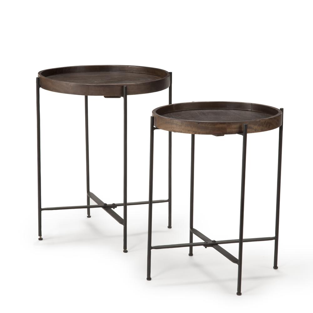 Capri Round Accent Tables - set of 2