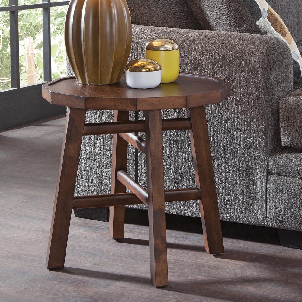Paisley End Table Brown