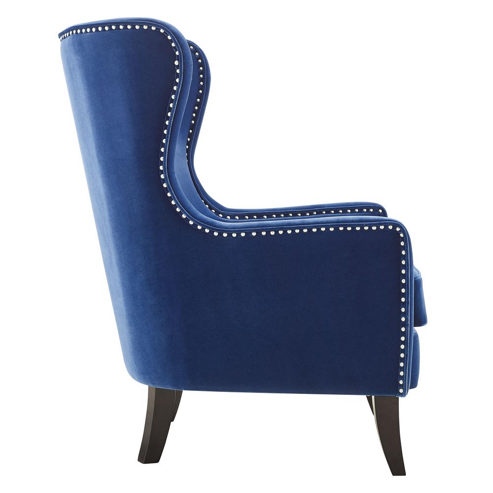Rosco Velvet Accent Chair - Navy