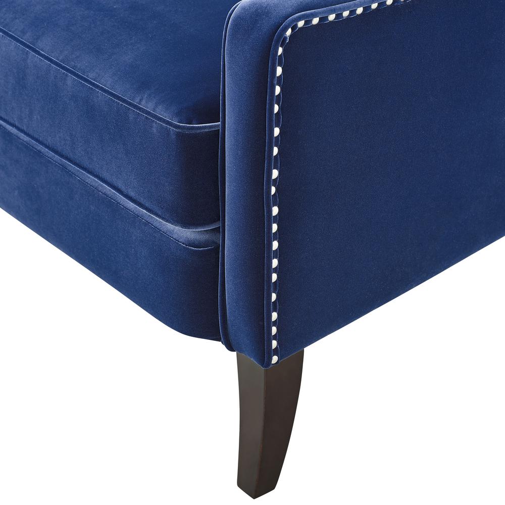 Rosco Velvet Accent Chair - Navy