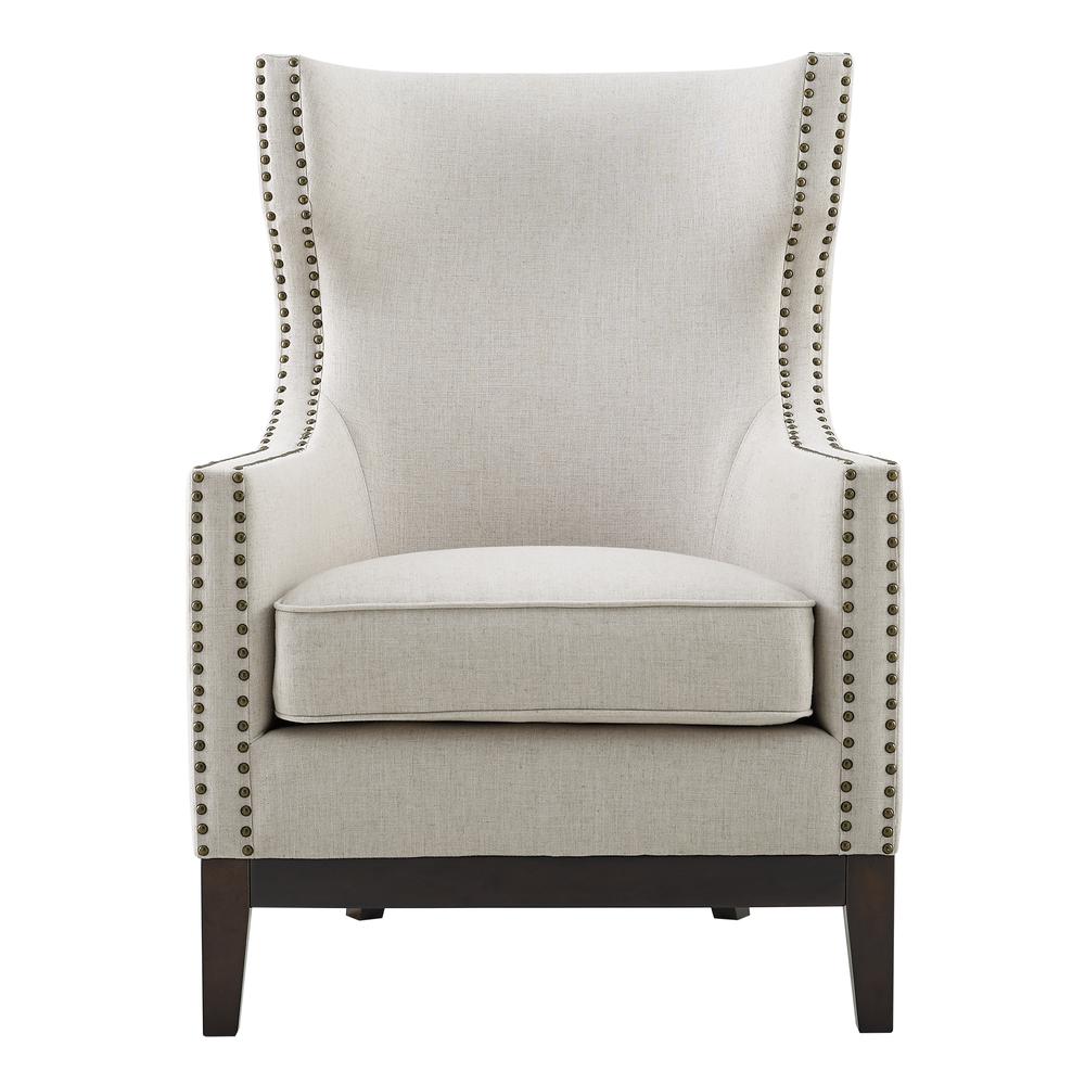 Roswell Linen Accent Chair - Beige