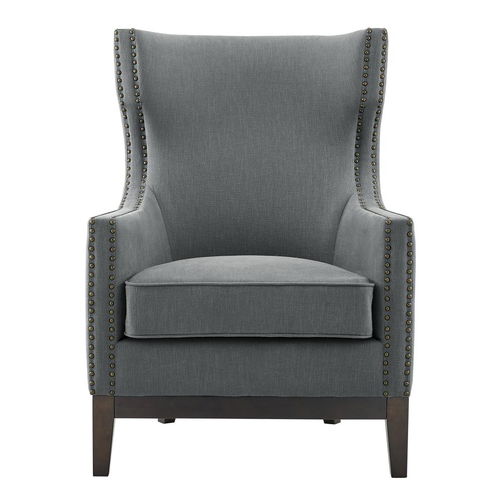 Roswell Linen Accent Chair - Gray