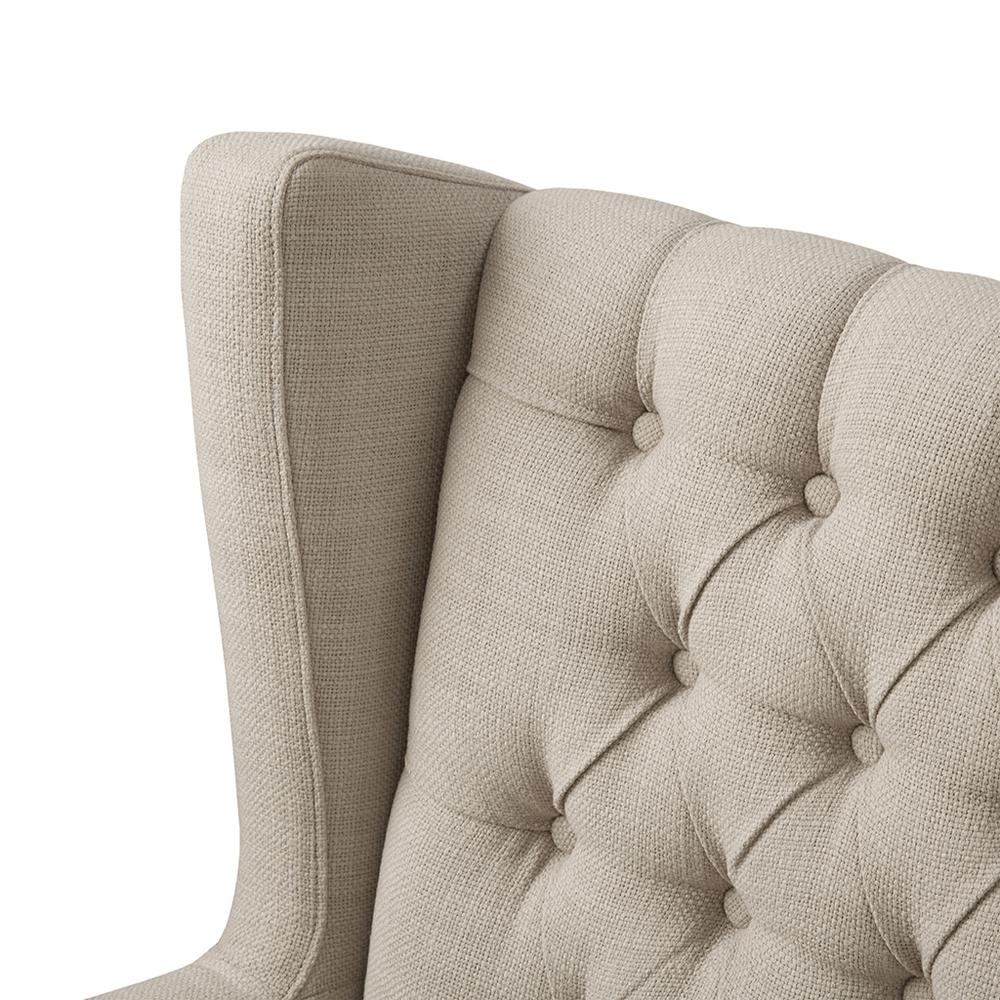 Button Tufted Wing Chair