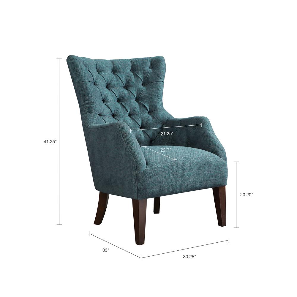 Button Tufted Wing Chair