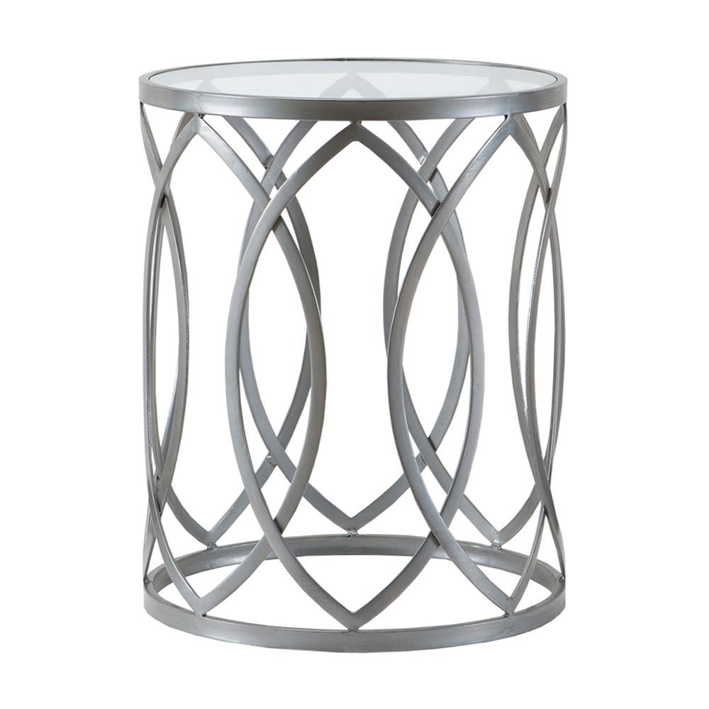 Metal Eyelet Accent Table