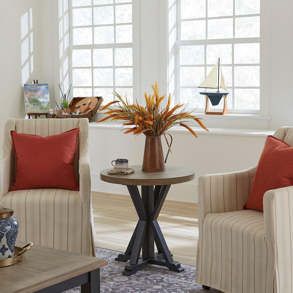 Round End Table- Navy