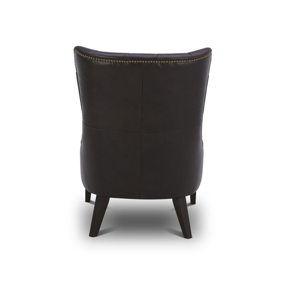 Leather Accent Chair - Brown Eclectic Multi