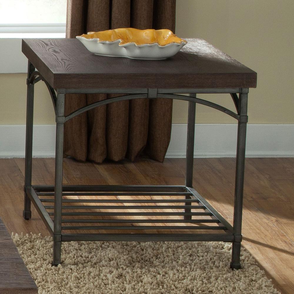 Franklin End Table, W23 x D27 x H24, Medium Brown