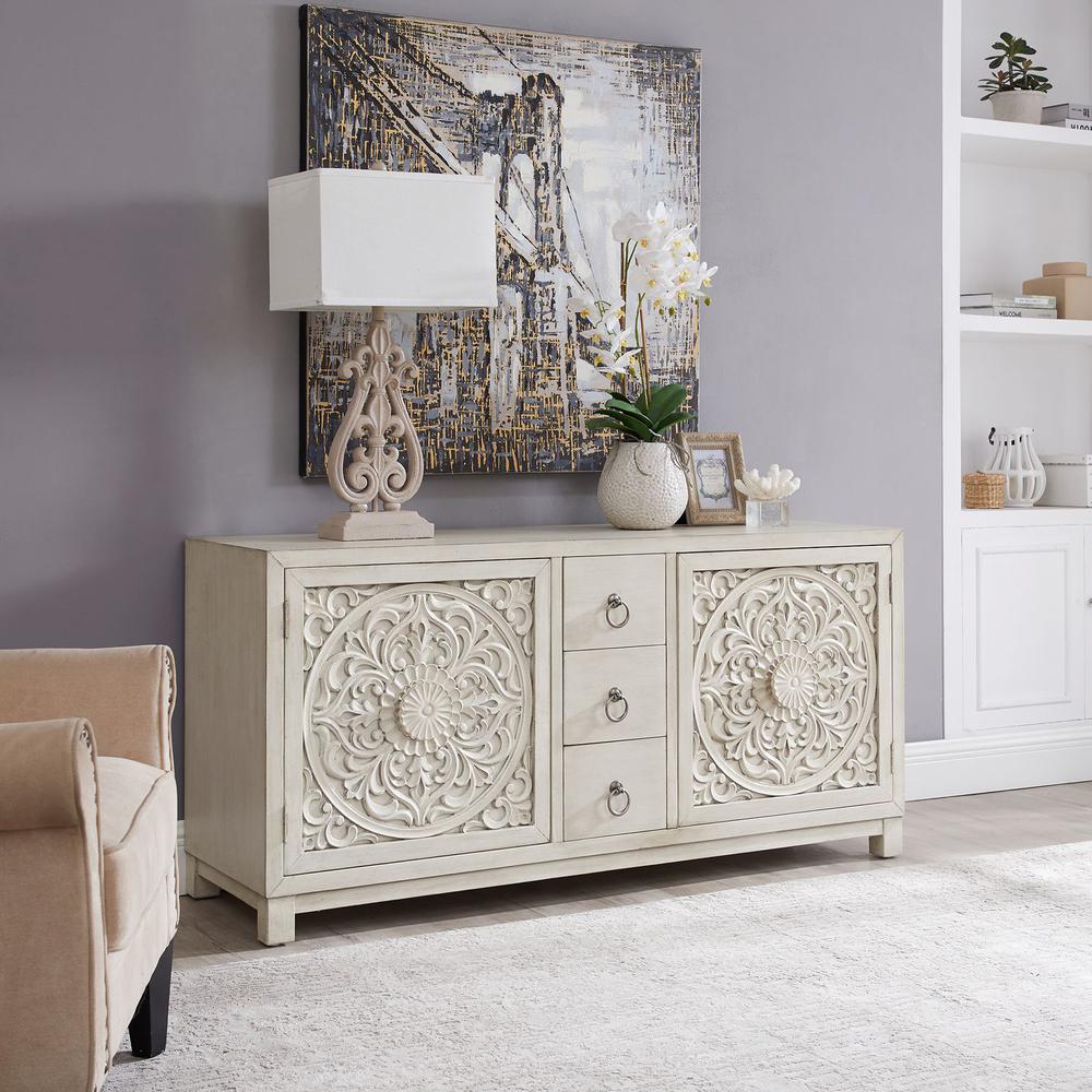 2 Door 3 Drawer Accent Cabinet