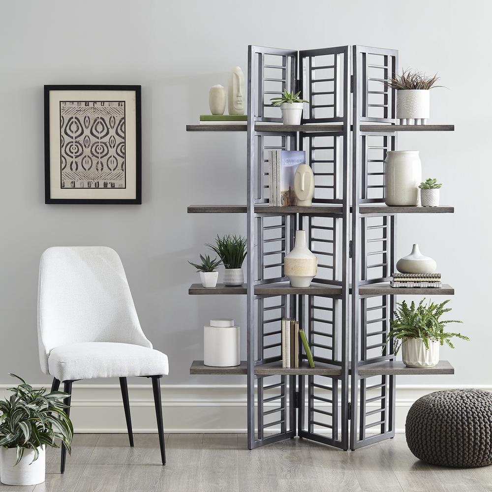 Accent Bookshelf Transitional Grey