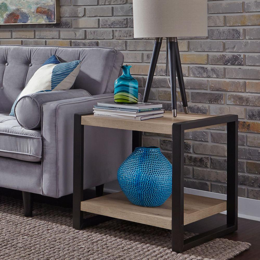 Sun Valley end table with faux metal