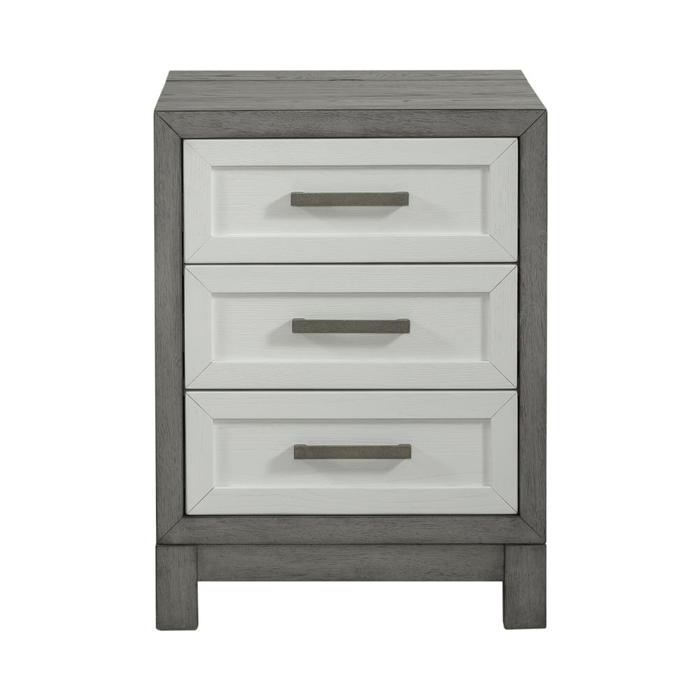 3 Drawer Chairside Table Contemporary White