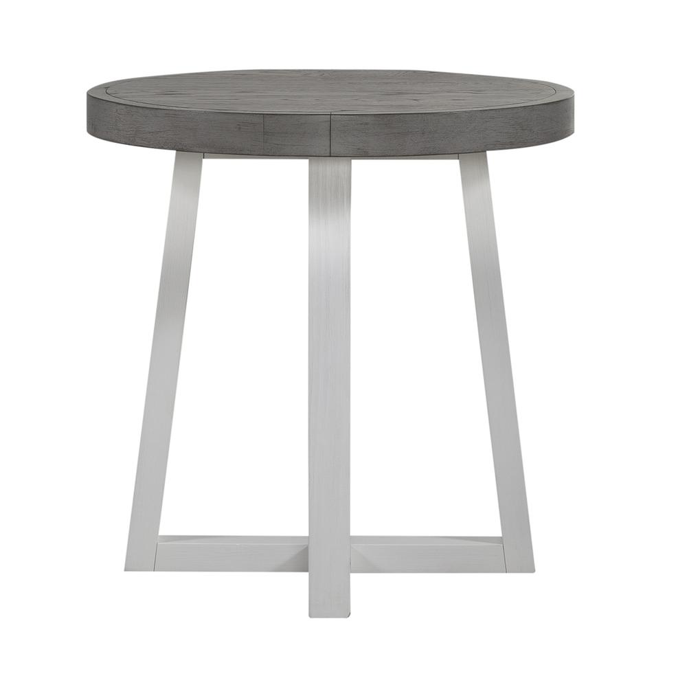 Round End Table Contemporary White