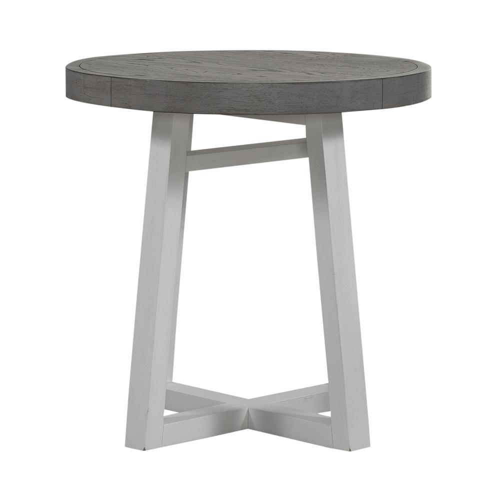 Round End Table Contemporary White
