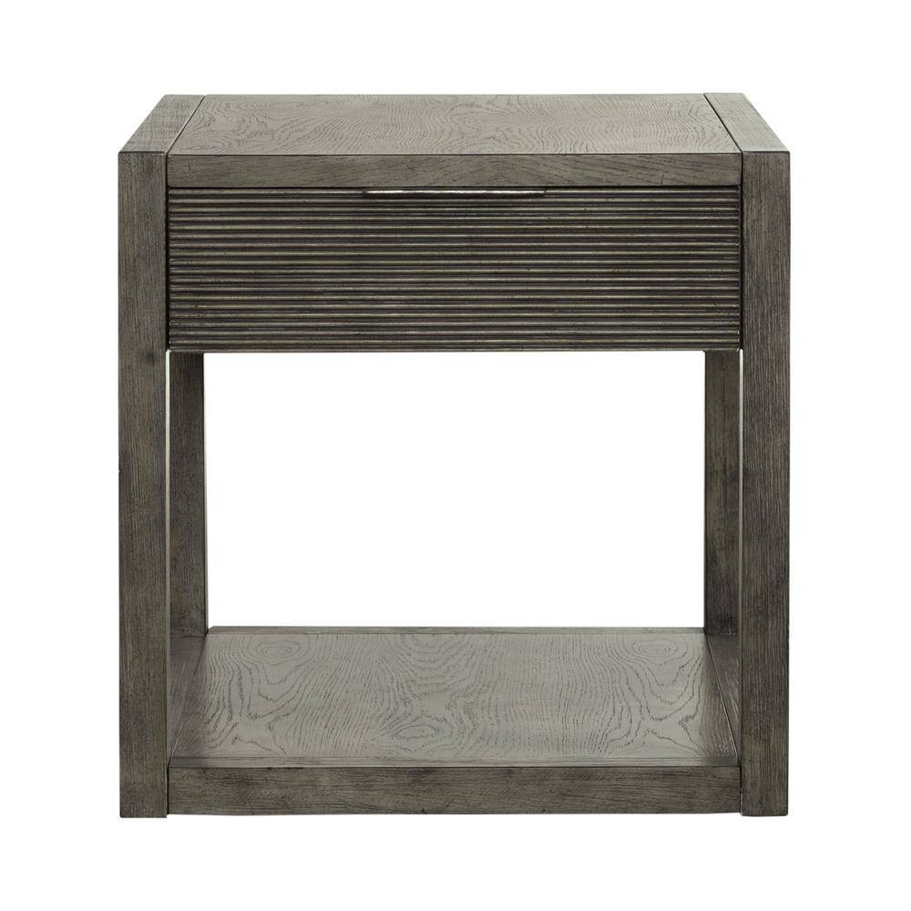 Liberty Furniture Bartlett Field End Table in Driftwood