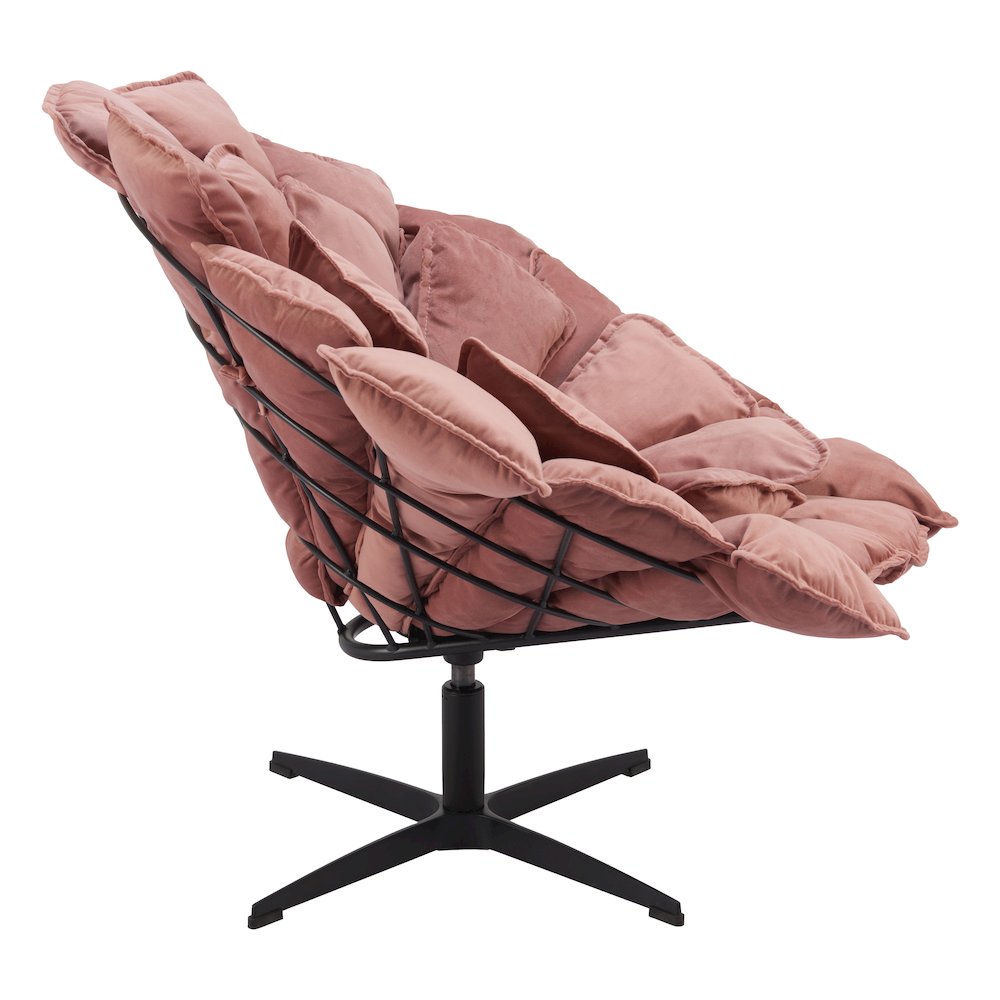 Kipas Accent Chair Pink made in Velvet 100% Polyester