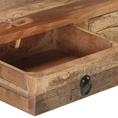 vidaXL Console Table 35.6"x11.8"x29.5" Solid Acacia Wood and Reclaimed Wood 0381