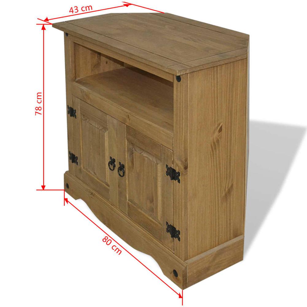 vidaXL Console Table Mexican Pine Corona Range 31.5"x16.9"x30.7", 243739