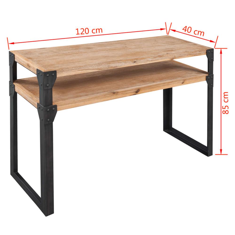 vidaXL Console Table Solid Acacia Wood 47.2"x15.7"x33.5", 243915