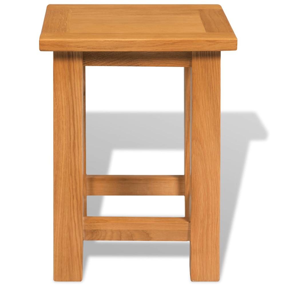 vidaXL End Table Solid Oak Wood 10.6"x9.4"x14.6", 244207