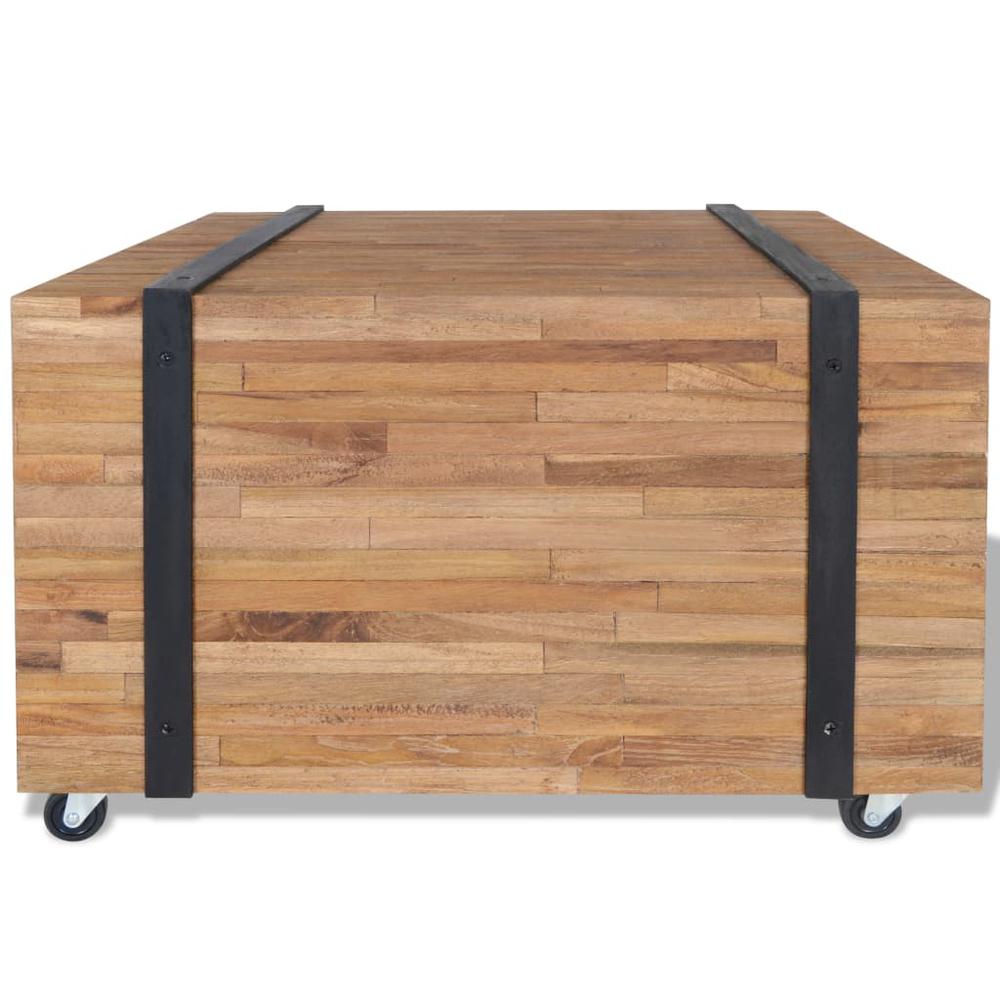 vidaXL Side Table Teak 23.6"x23.6"x15", 244515