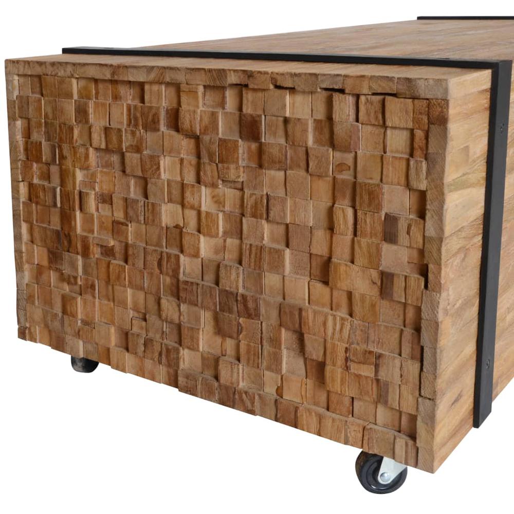 vidaXL Side Table Teak 23.6"x23.6"x15", 244515