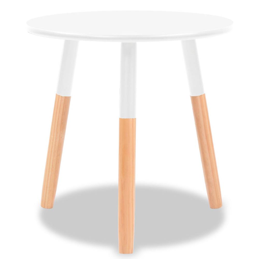 vidaXL Side Table Set 2 Pieces Solid Pinewood White, 244734