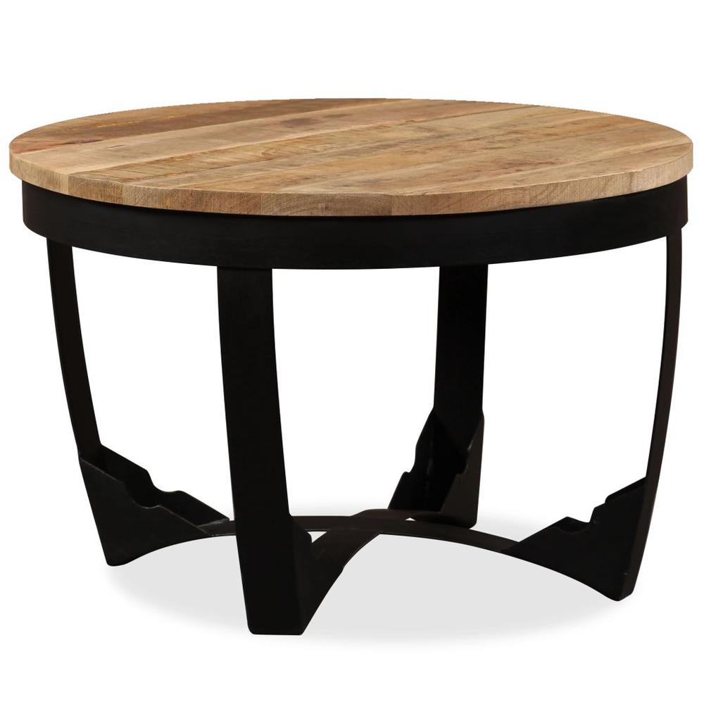 vidaXL Side Table Solid Rough Mango Wood 23.6"x15.7", 244673
