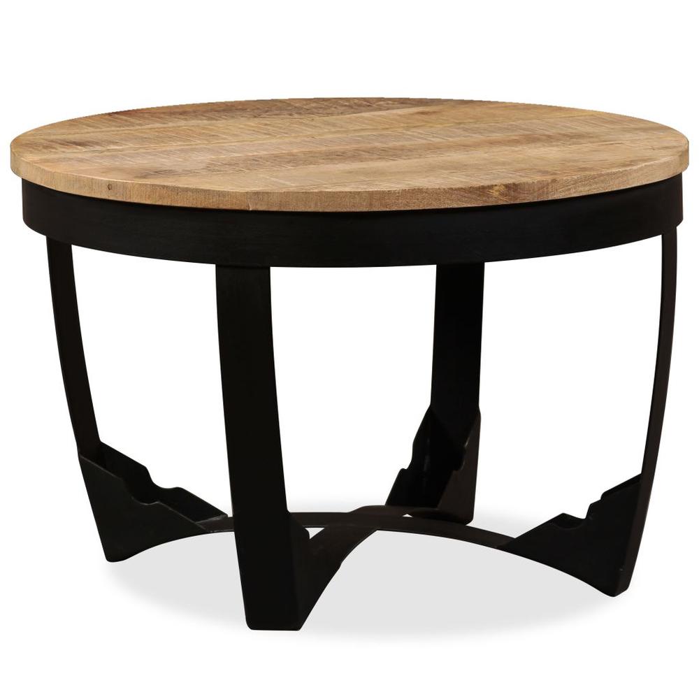 vidaXL Side Table Solid Rough Mango Wood 23.6"x15.7", 244673