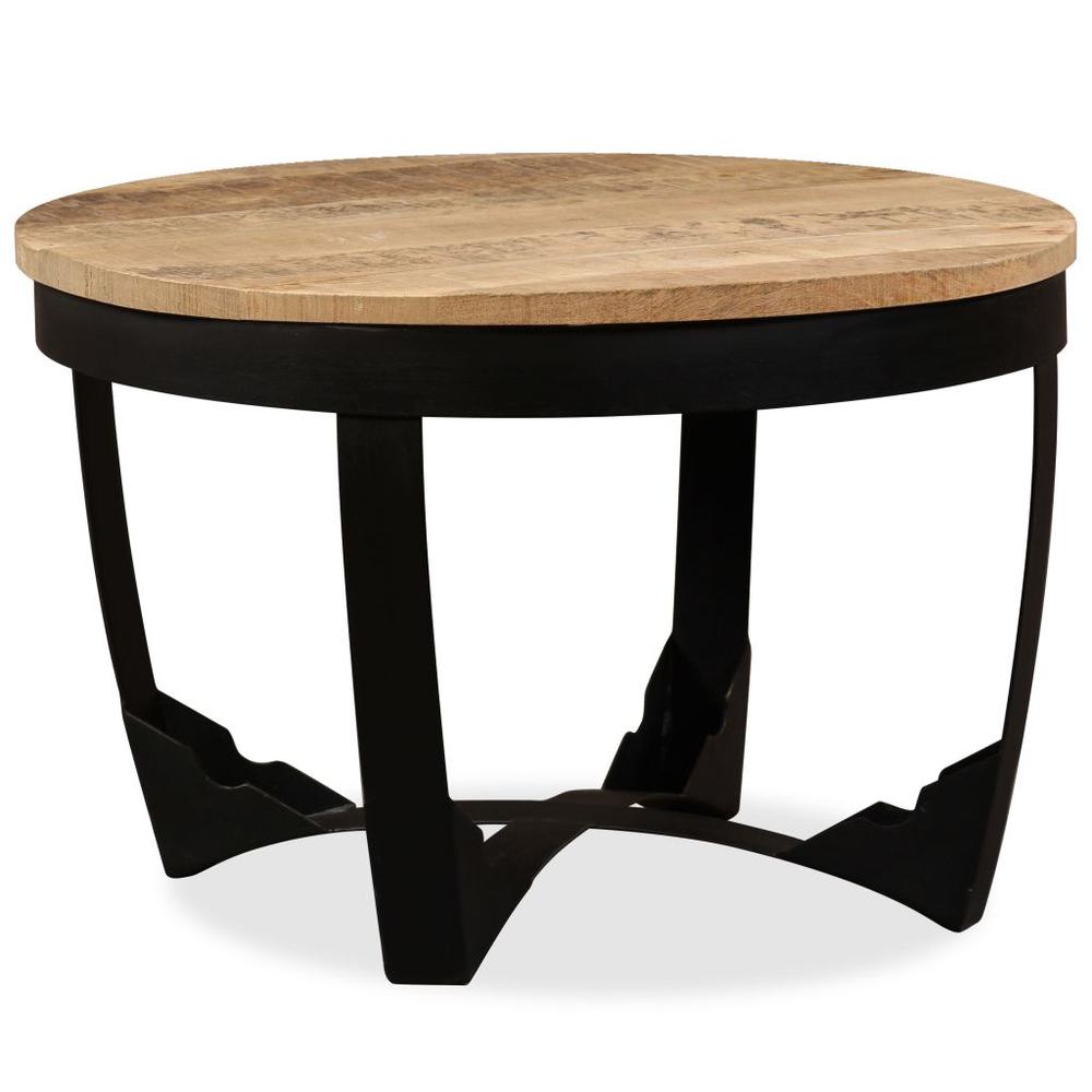 vidaXL Side Table Solid Rough Mango Wood 23.6"x15.7", 244673