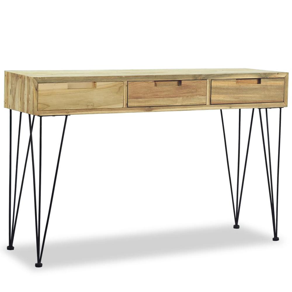 vidaXL Console Table 47.2"x13.8"x29.9" Solid Teak, 244573