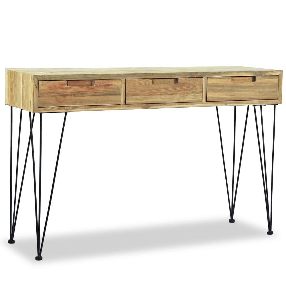 vidaXL Console Table 47.2"x13.8"x29.9" Solid Teak, 244573