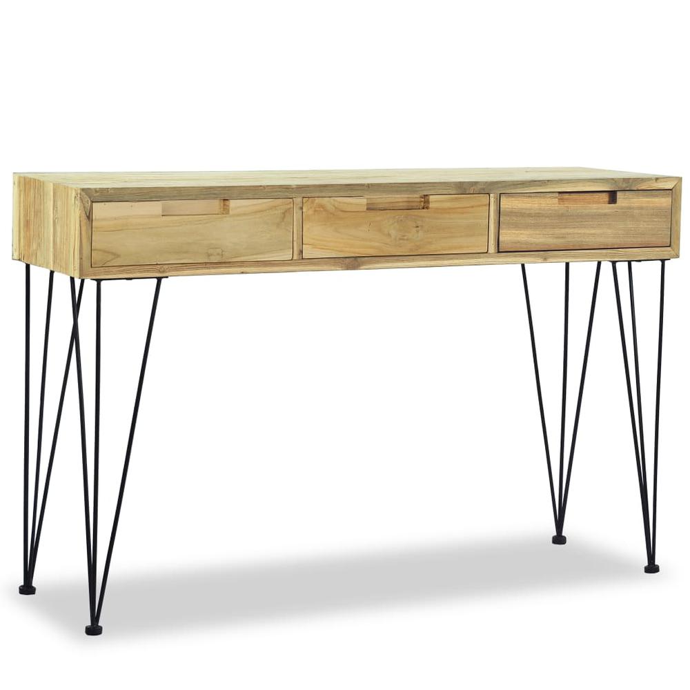 vidaXL Console Table 47.2"x13.8"x29.9" Solid Teak, 244573