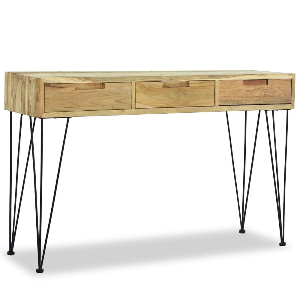 vidaXL Console Table 47.2"x13.8"x29.9" Solid Teak, 244573