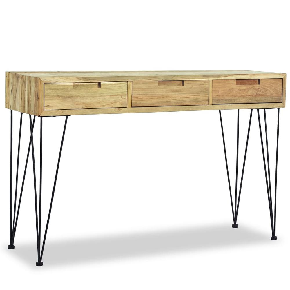 vidaXL Console Table 47.2"x13.8"x29.9" Solid Teak, 244573