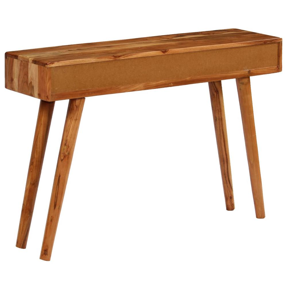 vidaXL Console Table Solid Acacia Wood with Carved Drawers 46.5"x11.8"x31.5", 244975