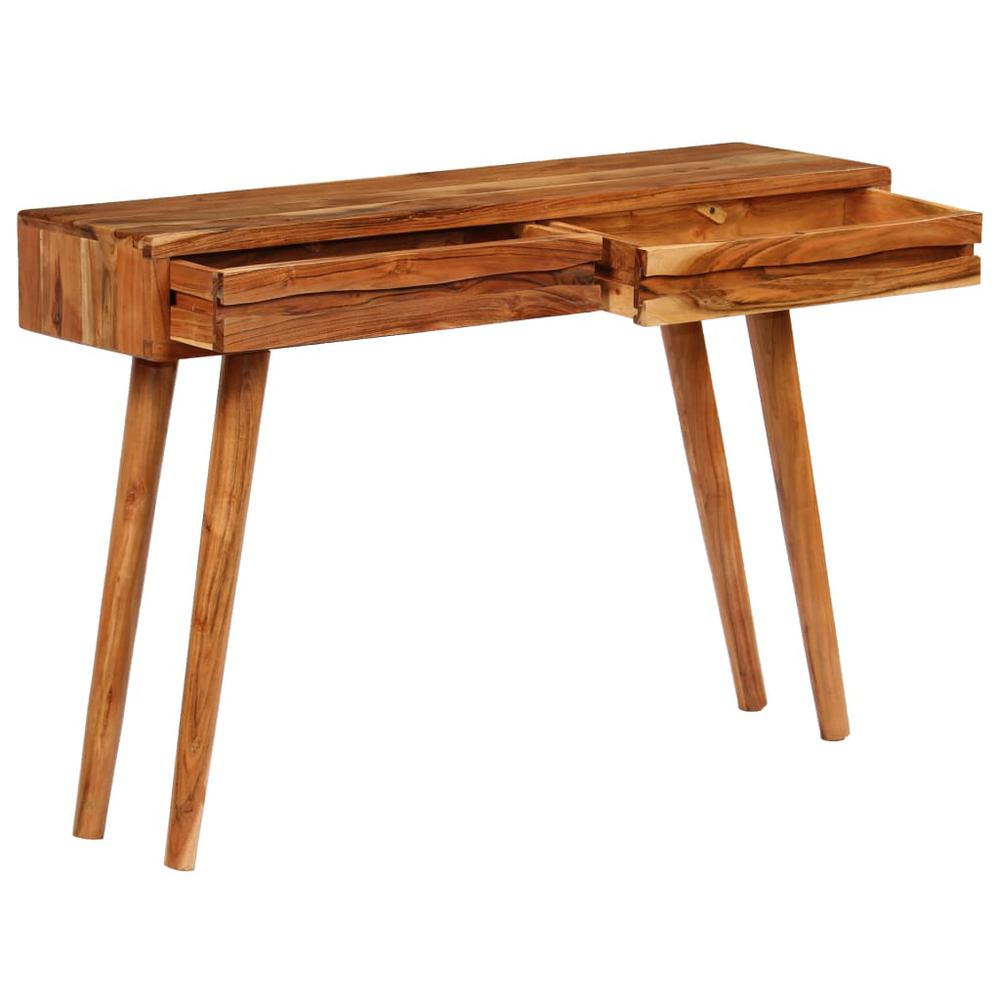 vidaXL Console Table Solid Acacia Wood with Carved Drawers 46.5"x11.8"x31.5", 244975