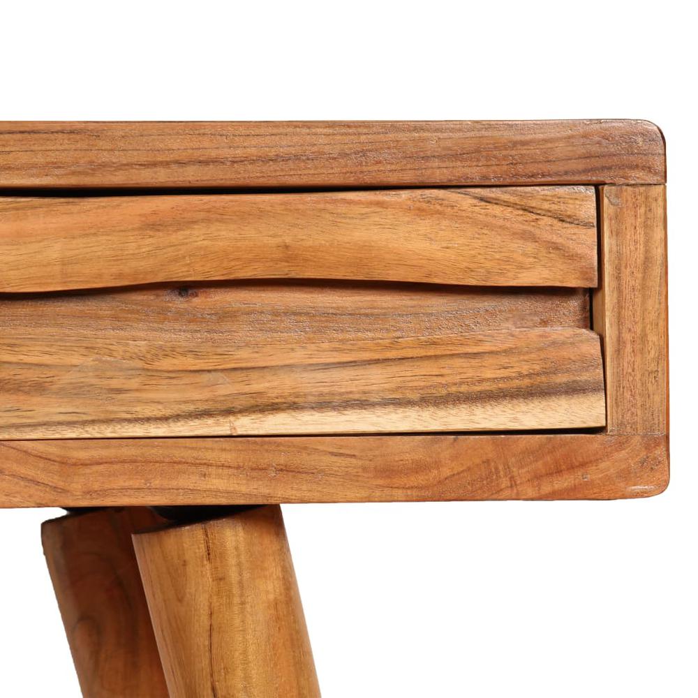 vidaXL Console Table Solid Acacia Wood with Carved Drawers 46.5"x11.8"x31.5", 244975